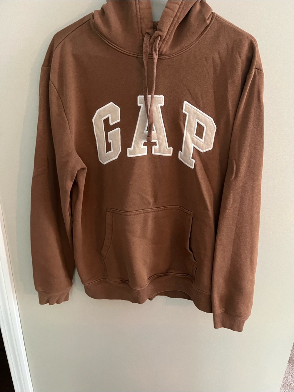 GAP women’s Brown Hoodie with White Lettering